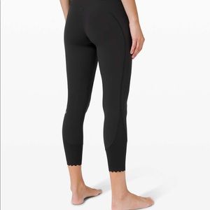 Lululemon black scalloped leggings